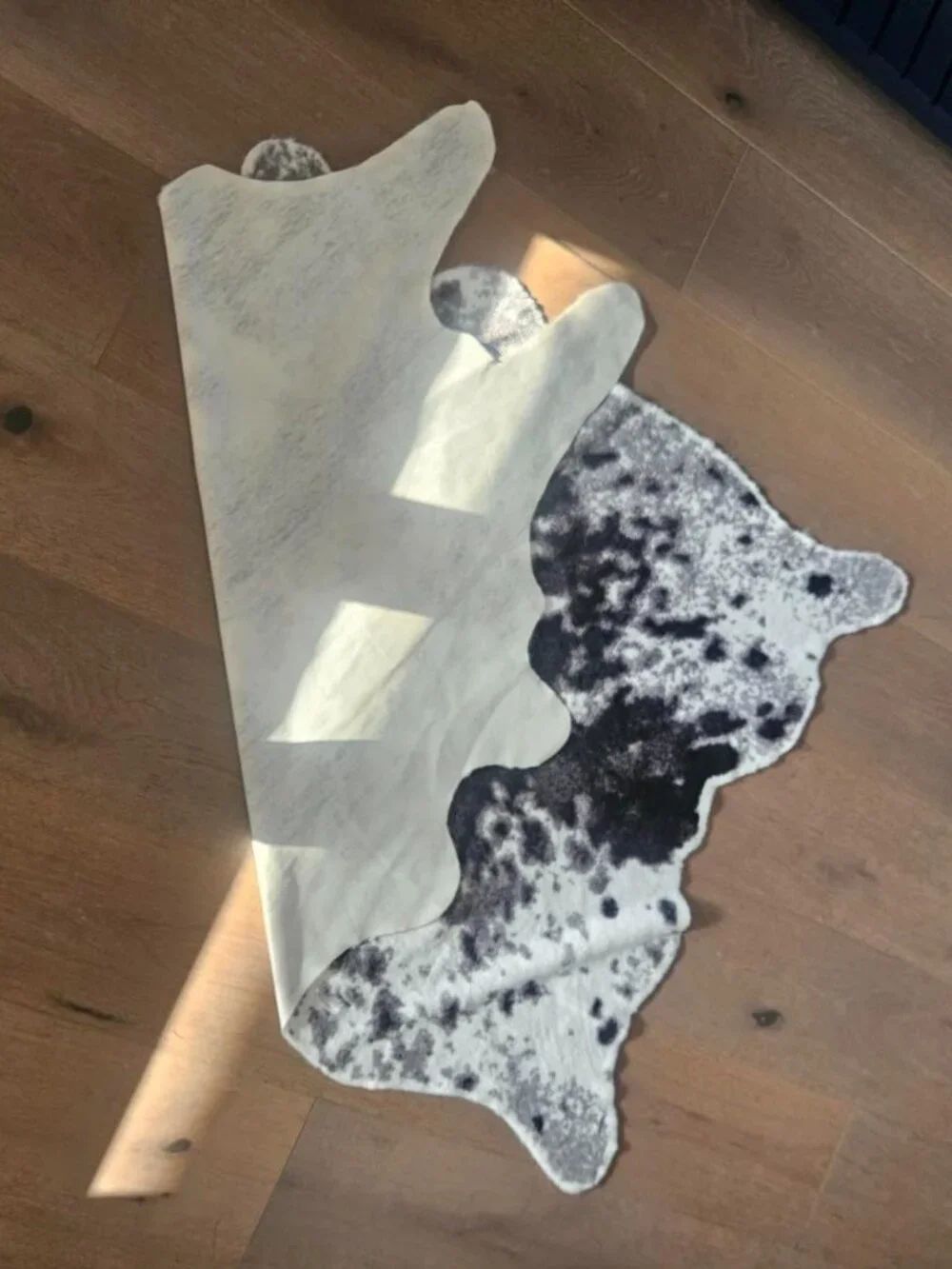 Faux Cowhide Cow Print Rug